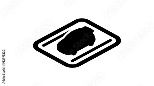 Icon of Raw Meat on Cutting Board for Butchery or Food Preparation