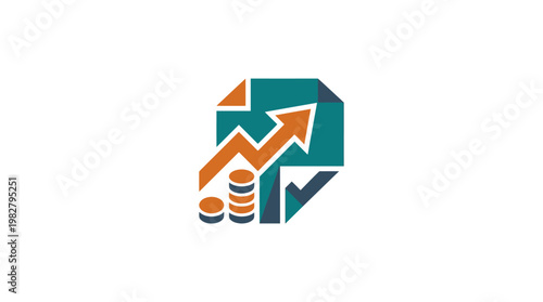 Icon of Growth Strategy and Financial Analysis in Business Consulting Style