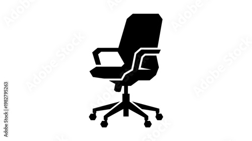 Vector Icon of an Modern Office Chair for Business and Workplace Design