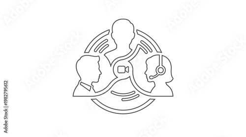 Vector Icon of Customer Support and Communication Theme for Tech and Service Industry