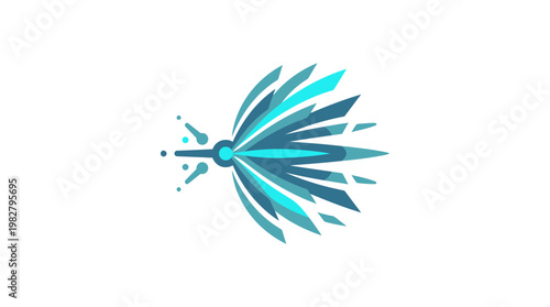 Vector Icon of Sci-Fi Inspired Drone or Futuristic Mechanism for Technology Concept