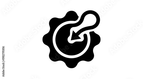 Icon of a Bacteria Cell in Microbiology Scientific Vector Style for Research and Education