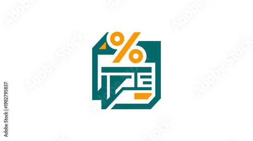Vector Icon of Discount Percentage Tag for Sale Promotions and Price Reductions