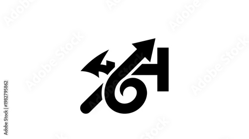 Vector Icon of a Chess Knight Piece on Abstract Background