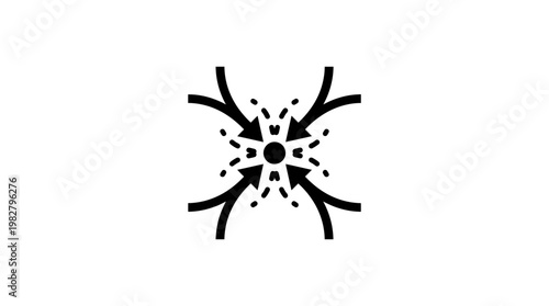 Vector Icon of a Spreading Virus or Bacteria for Medical and Scientific Use