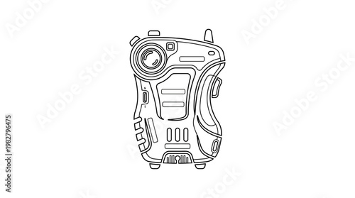 Icon of a Modern Backpack in Minimalist Style for Travel and Outdoor Activities