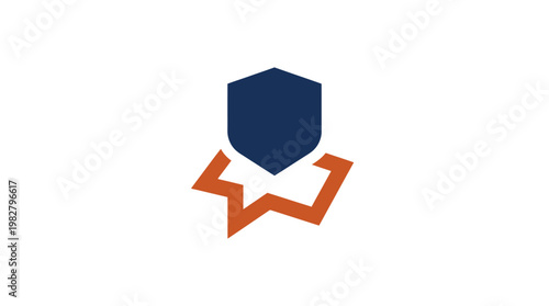 Security Shield Icon with Checkmark in Speech Bubble ? Vector Icon for Digital Safety and Protection