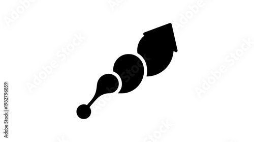 Icon of Rocket Launching Scene with Dynamic Smoke and Flame for Technology and Space Themes