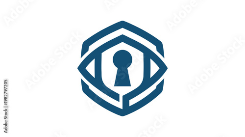 Icon of a Secure Lock in a Shield for Cybersecurity and Data Protection, Vector Icon