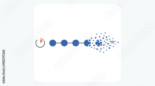 Vector Icon of Digital Data Transfer and Processing in Modern Technology Style