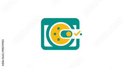 Icon of a Paint Palette with Brush for Artistic and Creative Design Projects