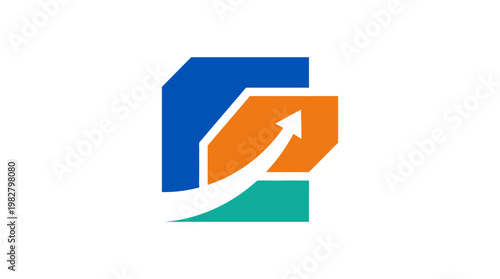 Icon of Growth Analytics in Business Data Chart Vector Illustration