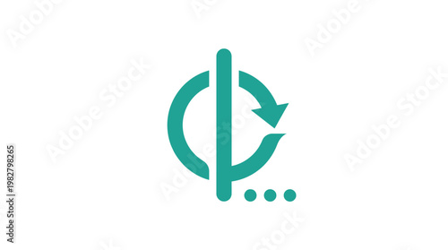 Vector Icon of Recycling Process with Circular Arrows for Sustainability and Waste Management