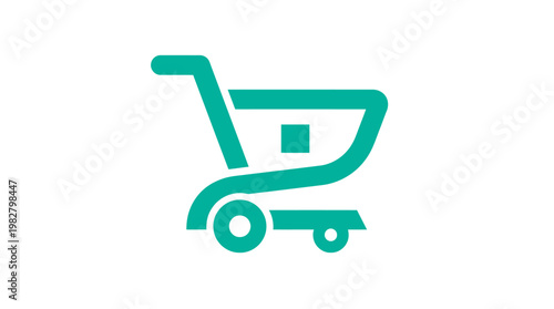 Icon of Shopping Cart for E-commerce and Online Shopping Platforms, Vector Style