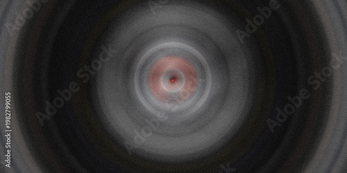 Billede på lærred Abstract concentric circular pattern with a central red focal point