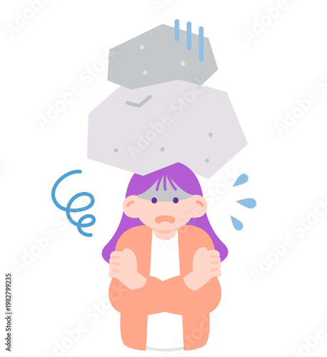 責任の重さとプレッシャーに押しつぶされそうな女性