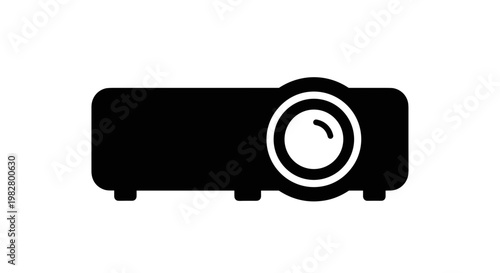 Black Projector Device Icon.