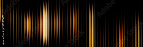 Luxury golden ripple glass effect background with glowing luminous stripes gradient, modern banner header backdrop wallpaper web design