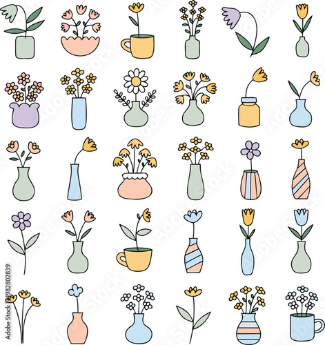 seamless pattern with flowers