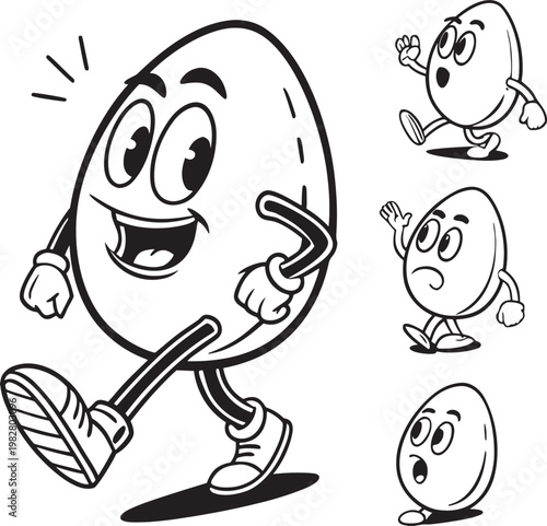 happy easter egg character