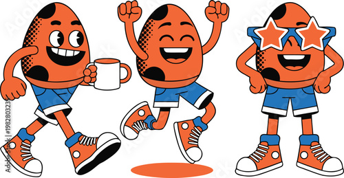 vector illustration of a cartoon superhero