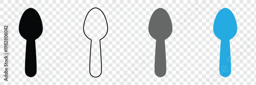 Spoon icon, spoon symbol vector. spoon flat sign design. spoon symbol pictogram. vector illustration. eps file 10 .