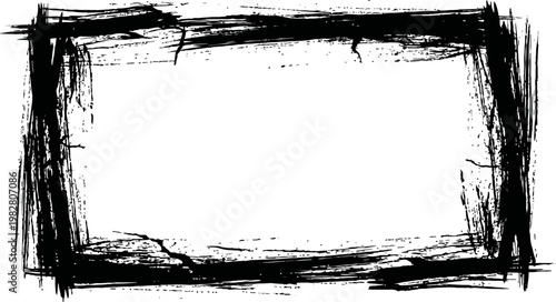 Grunge frame vector with a scratchy