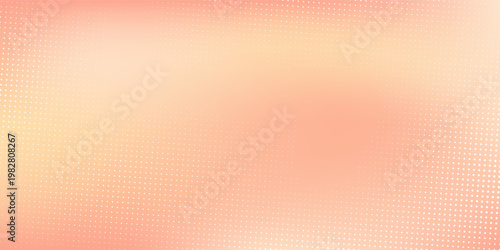 Dotted peach Fuzz. Warm color gradient background simple abstract