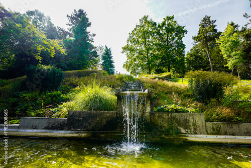 Bild auf Leinwand Park and recreation area in the town of Heilbad Heiligenstadt.