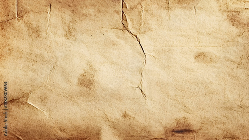 Old Brown vintage crumpled paper texture background. Top view. Copy space. 