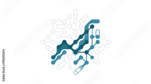 Vector Icon of Abstract Circuit Board Design for Technology and Innovation