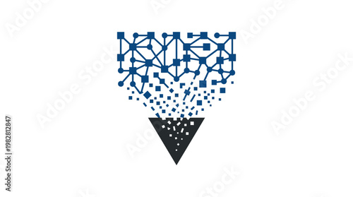 Icon of Pencil Drawing Geometric Digital Art in Modern Style