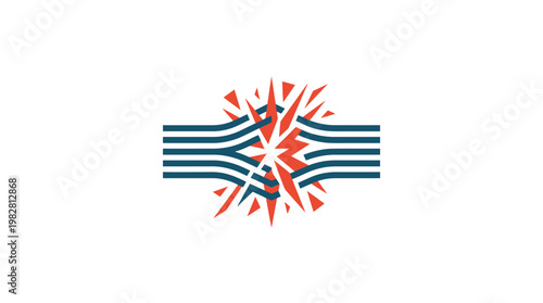 Vector Icon of Firework Explosion with Abstract Sparkles and Radiant Burst for Celebration Themes