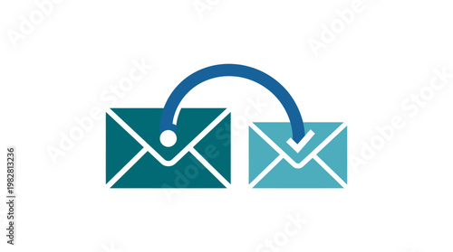 Vector Icon of Email Envelope With Notification Badge for Communication and Messaging Apps
