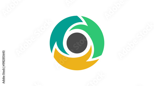 Icon of Recycling Symbol in Flat Vector Style for Environmental Sustainability