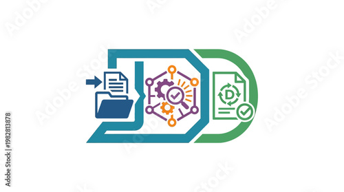 Icon of Data Security and Digital Protection in Vector Style for Technology and Cybersecurity