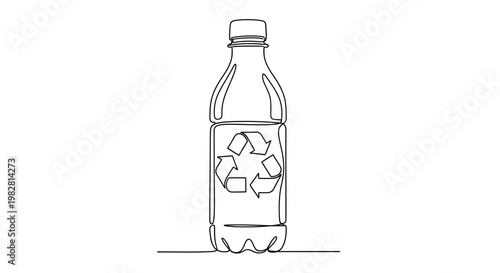 Recyclable plastic water bottle design.