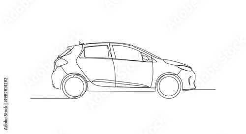 Side View of a Small Car.