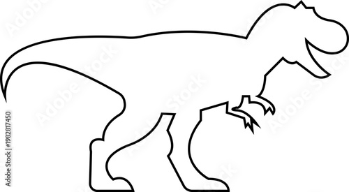 Dinosaur icon, A vector of abstract black dinosaurs icons in various poses . Perfect for graphic resources, educational materials, presentations. prehistoric animals, extinct creatures symbols