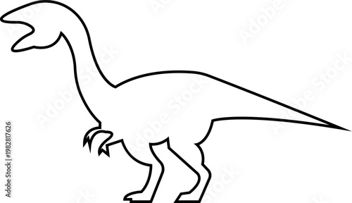 Dinosaur icon, A vector of abstract black dinosaurs icons in various poses . Perfect for graphic resources, educational materials, presentations. prehistoric animals, extinct creatures symbols