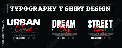 Streetwear Typography Bundle – Bold Urban Font T-Shirt Design Pack