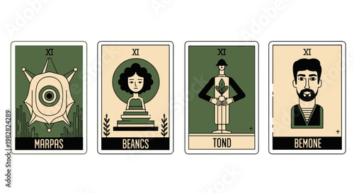 Mystical Xi Tarot Cards with Unique Characters