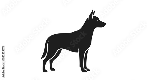 Black silhouette of a dog.