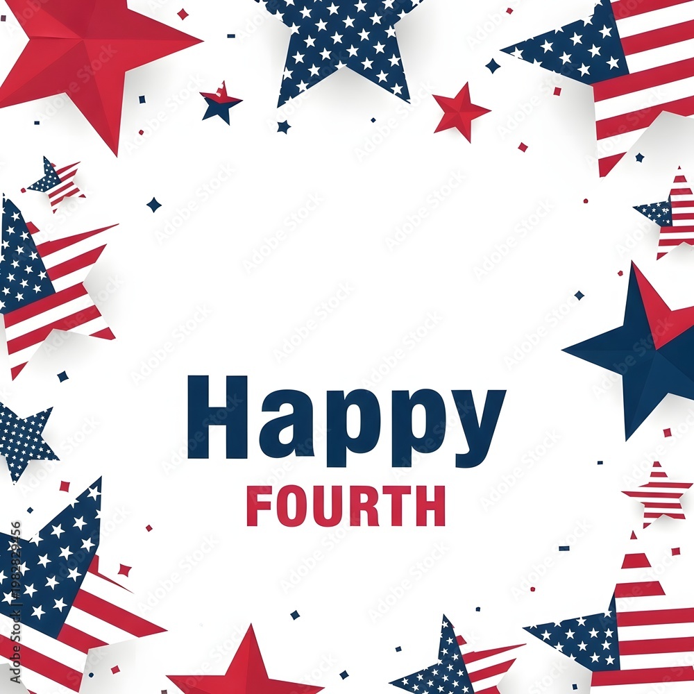 Fototapeta premium Festive fourth of july background