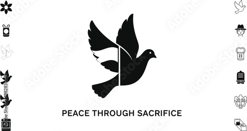 Peace through sacrifice flag a symbol of hope and remembrance