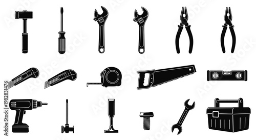 Collection of various hand tools.