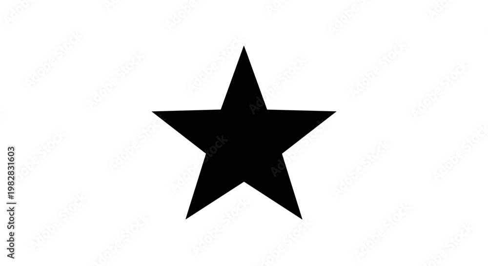 Fototapeta premium Black star shape symbol icon.