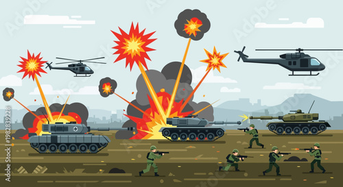 Drone Surveillance Operation in Desert Landscape