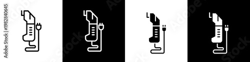 Grinder black and white icon design concept