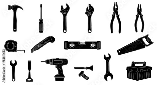 Collection of various hand tools.